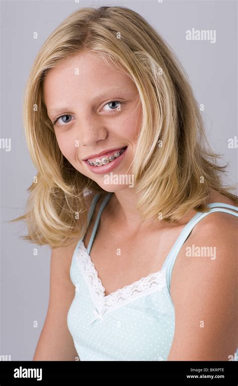 blonde girl with braces|999 Young Blonde Girl Braces Stock Photos